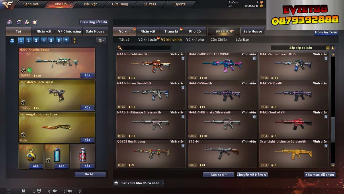 shop acc cf uy tin gia re